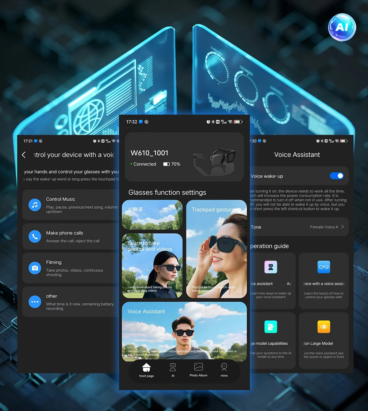 Frame - Óculos inteligentes com câmera e AI