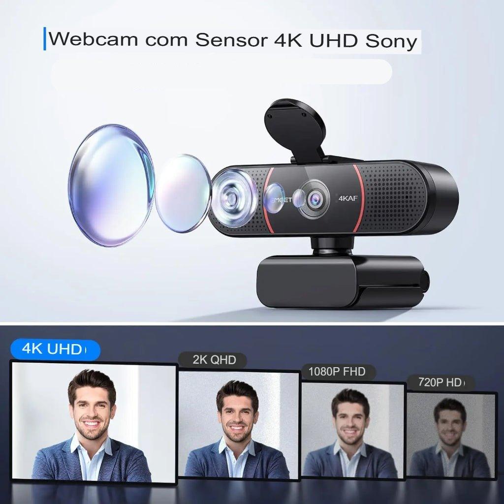 Webcam 4K Autofocus Visioon - Camera with Microphone