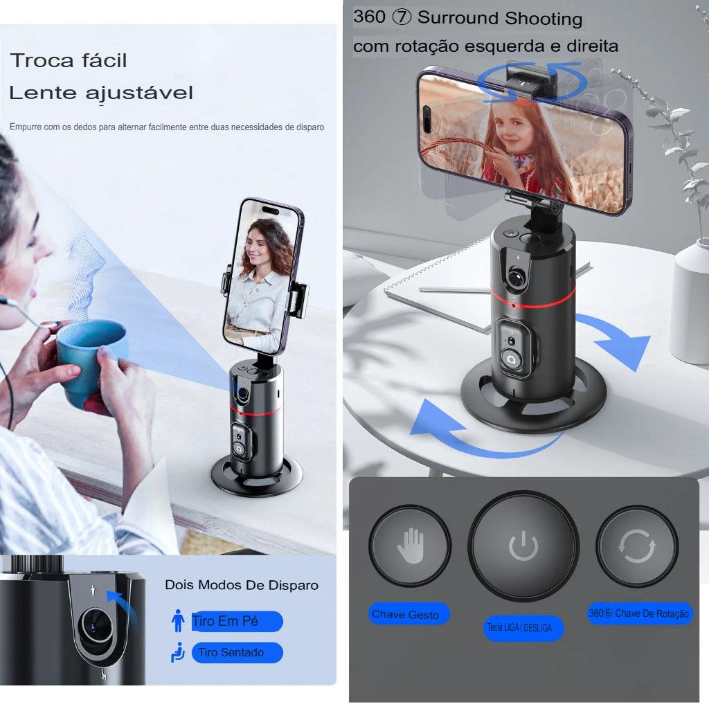 Câmera com rastreamento inteligente 360 - AutoFocoPrático