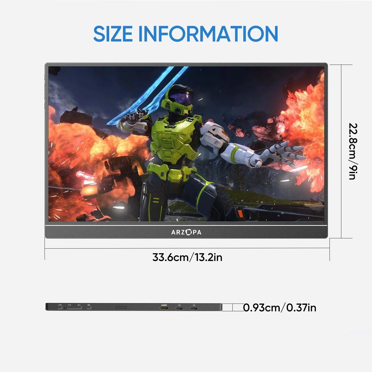 16.1" 144hz Portable Gaming Monitor - Practical