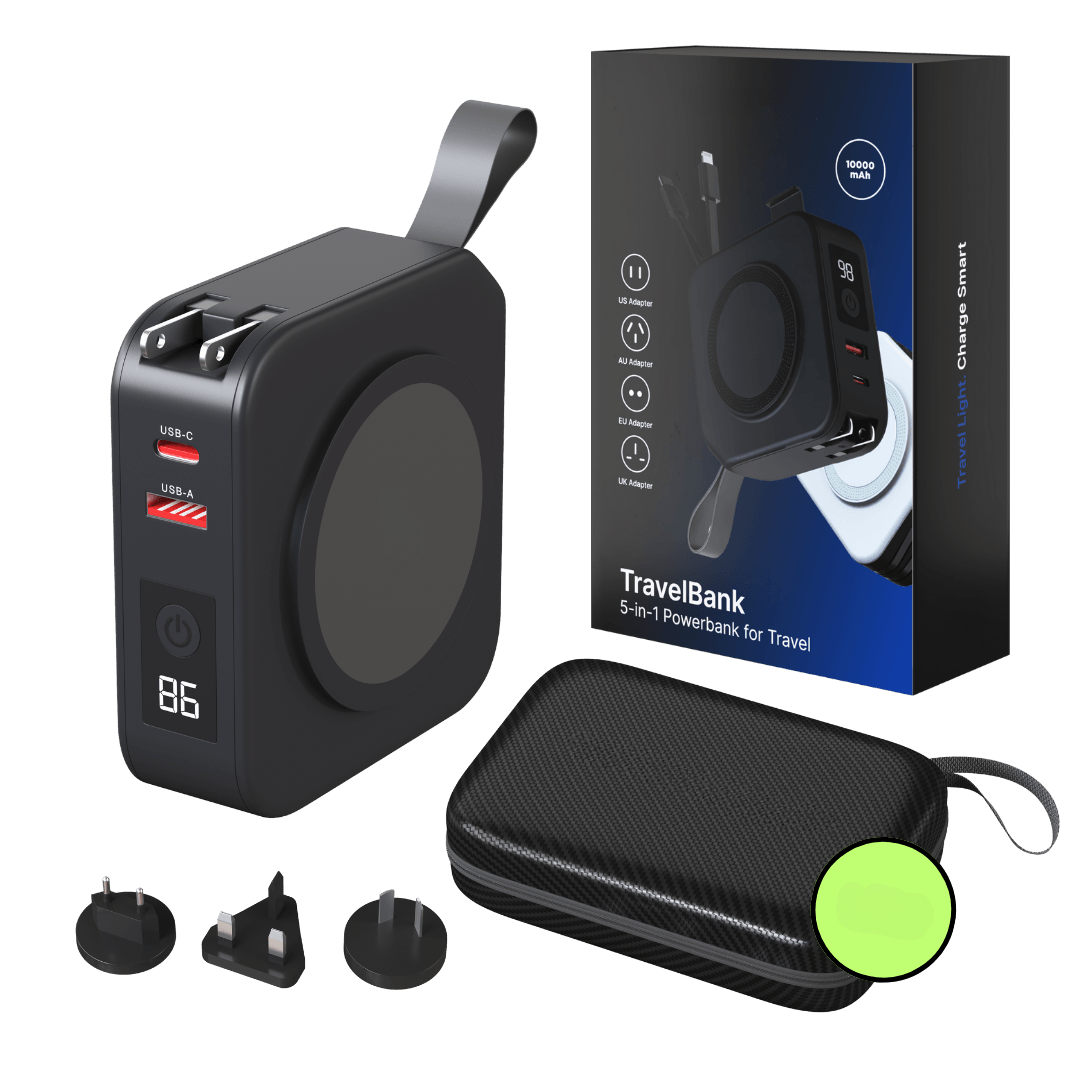 5-in-1 Charger with Wireless Charging Station - TravelCharge Practical