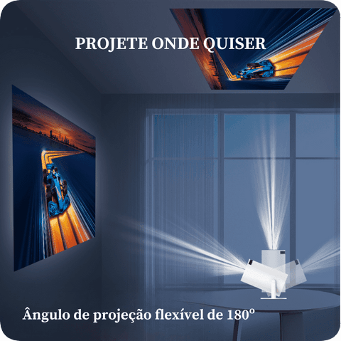 Projetor Portátil VisionMax 4k - Prático