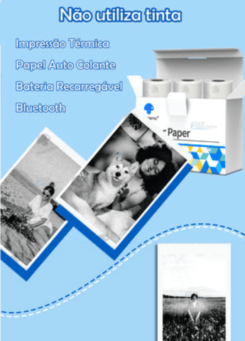 Mini Bluetooth Printer - PrintPic Prático® + 1 Free Roll 🎀 