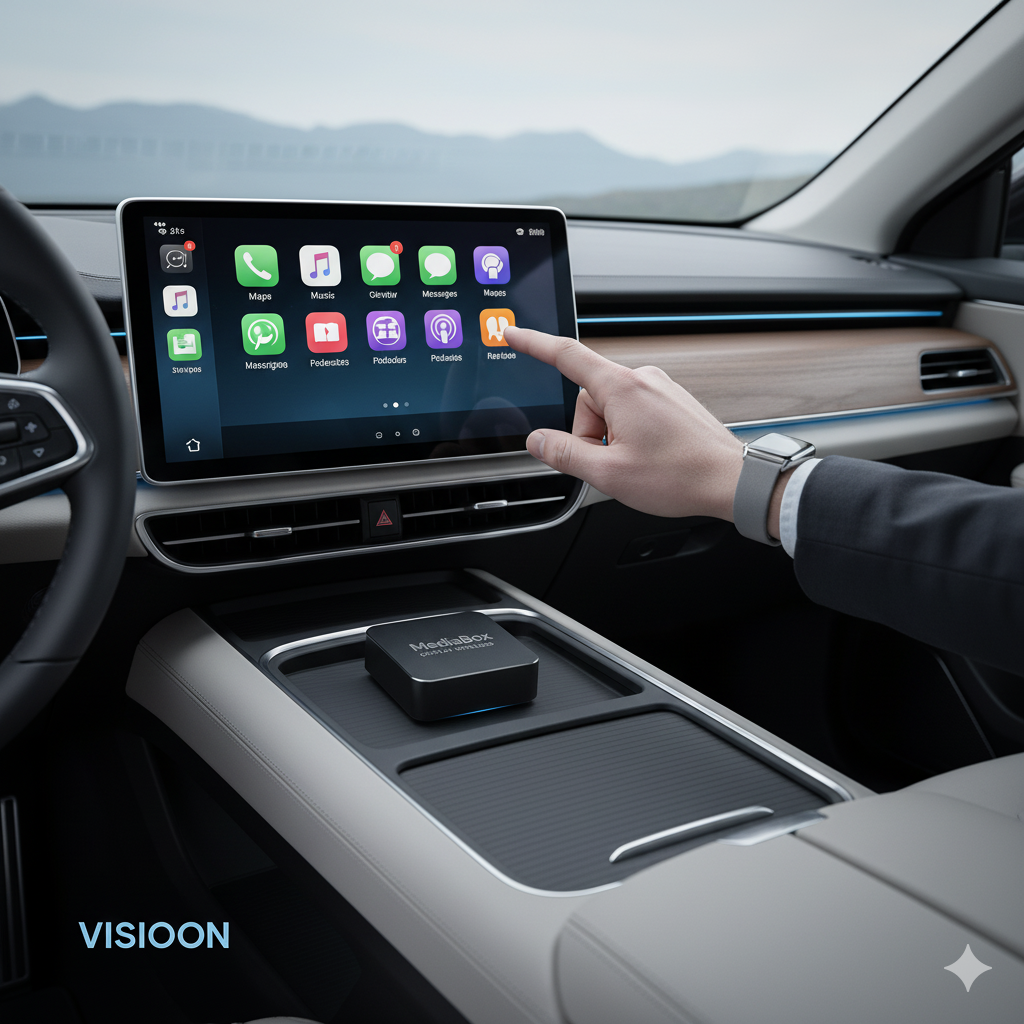 MídiaBox Visioon® - Carplay/Android Auto [Youtube, Netflix, Playstore+]