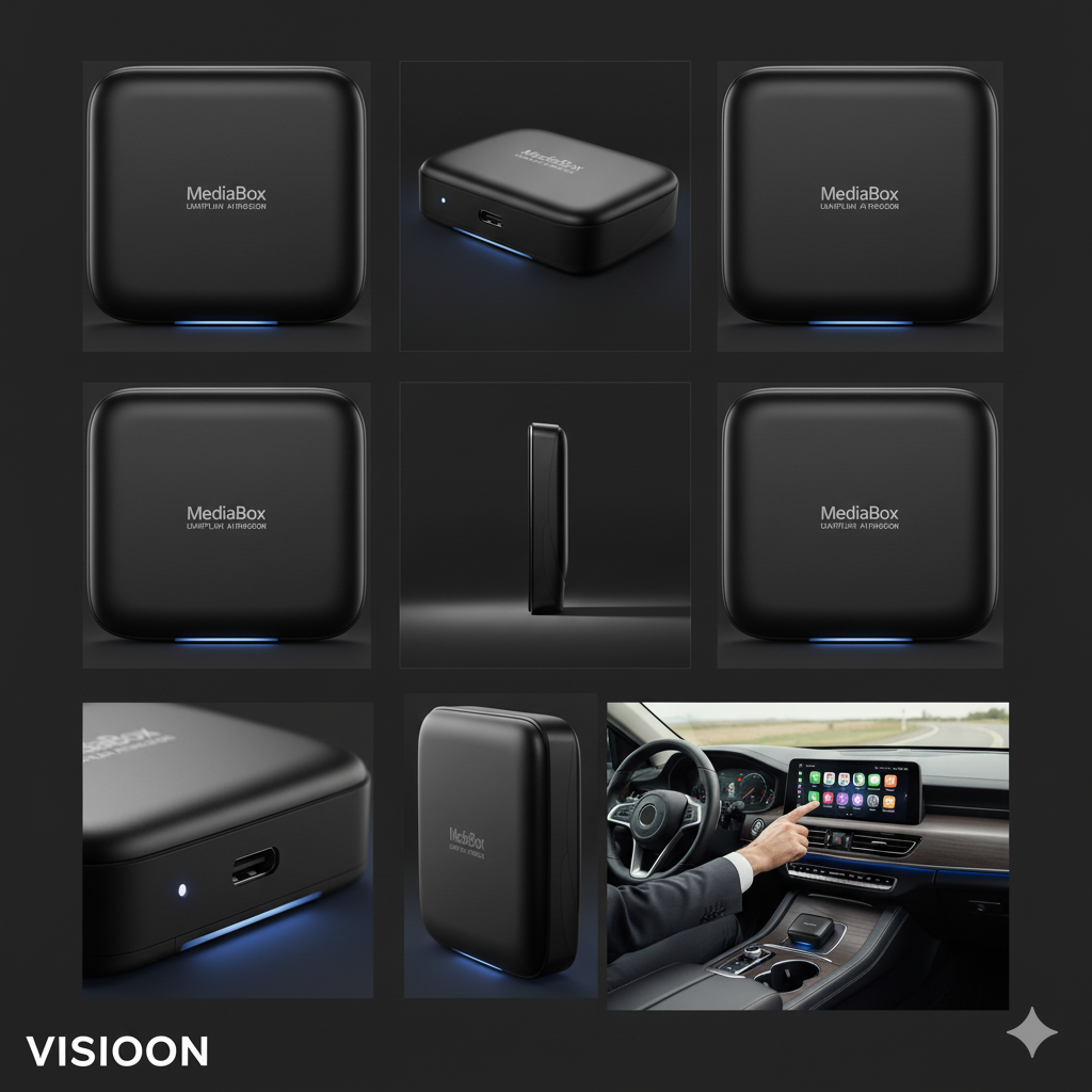 MídiaBox Visioon® - Carplay/Android Auto [Youtube, Netflix, Playstore+]