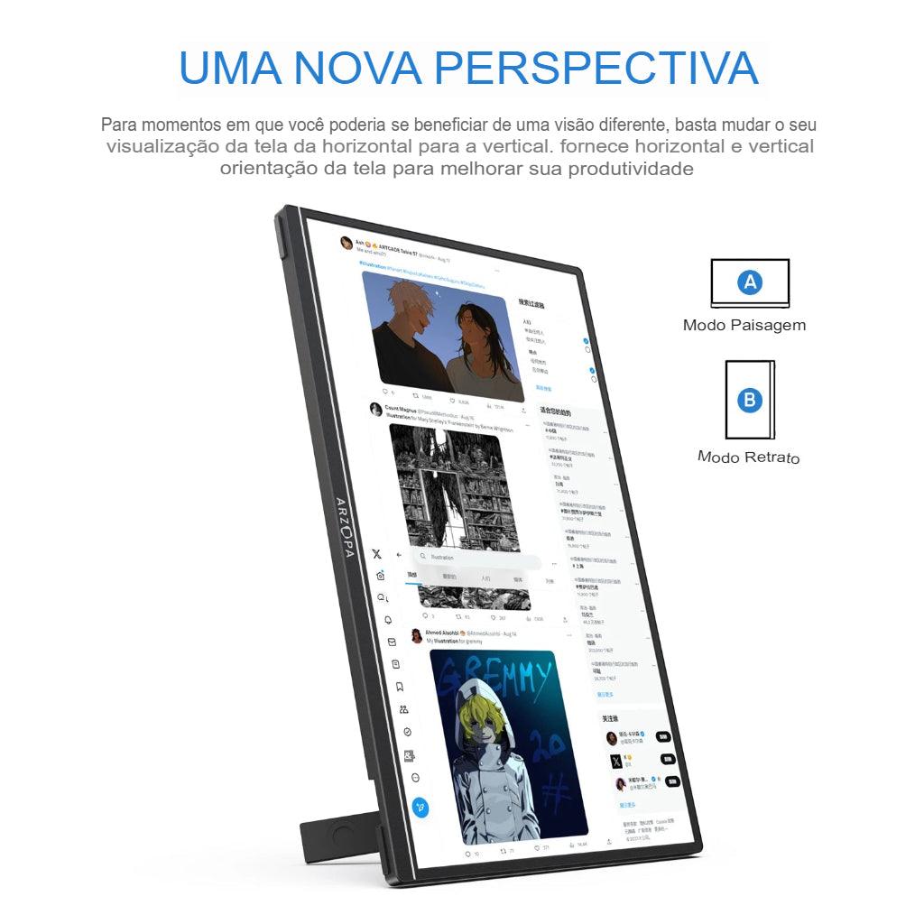 Monitor Portátil 15'6 FHD 1080P Prático®