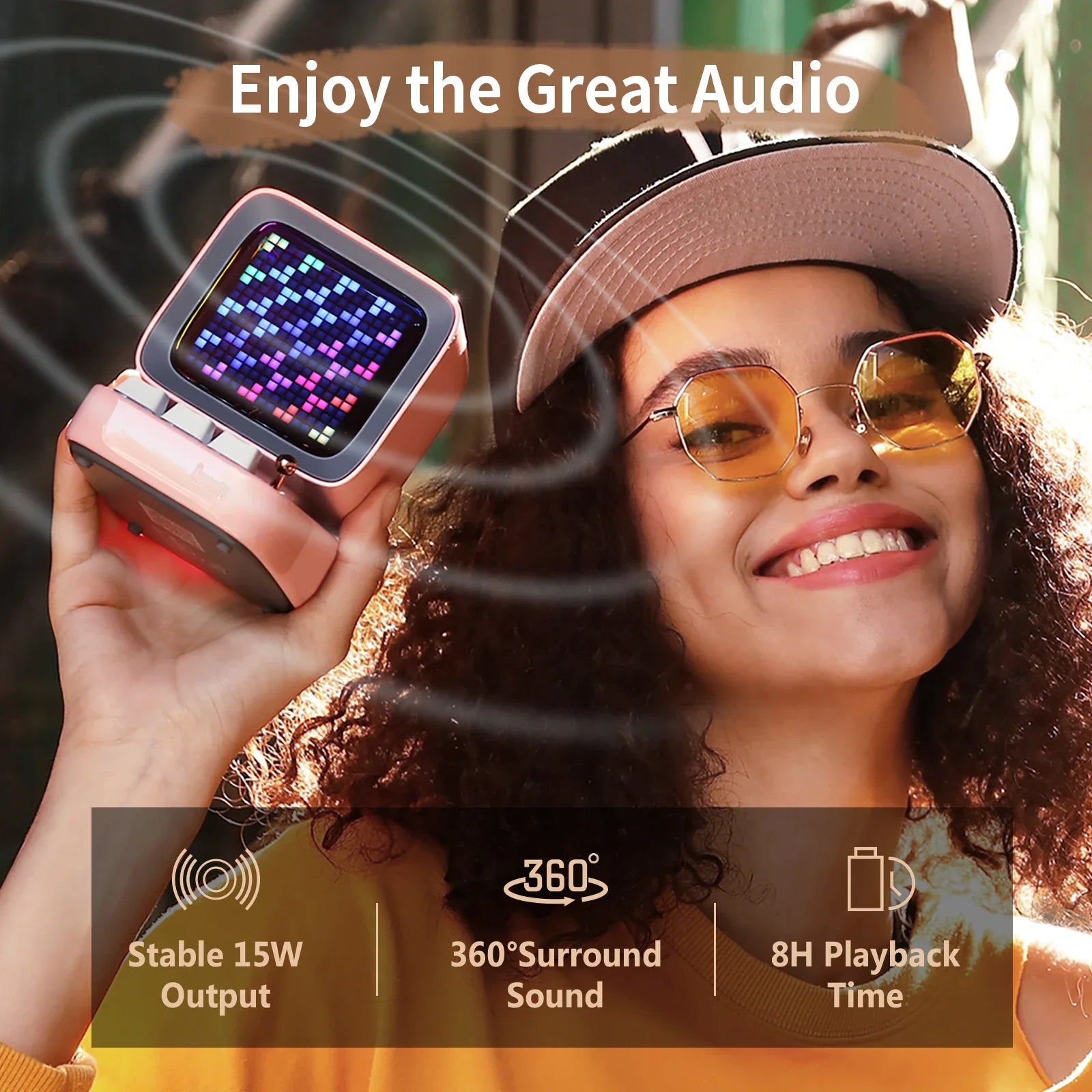 Divoom Ditoo-Pro: Bluetooth Speaker with Pixel Art LED Display