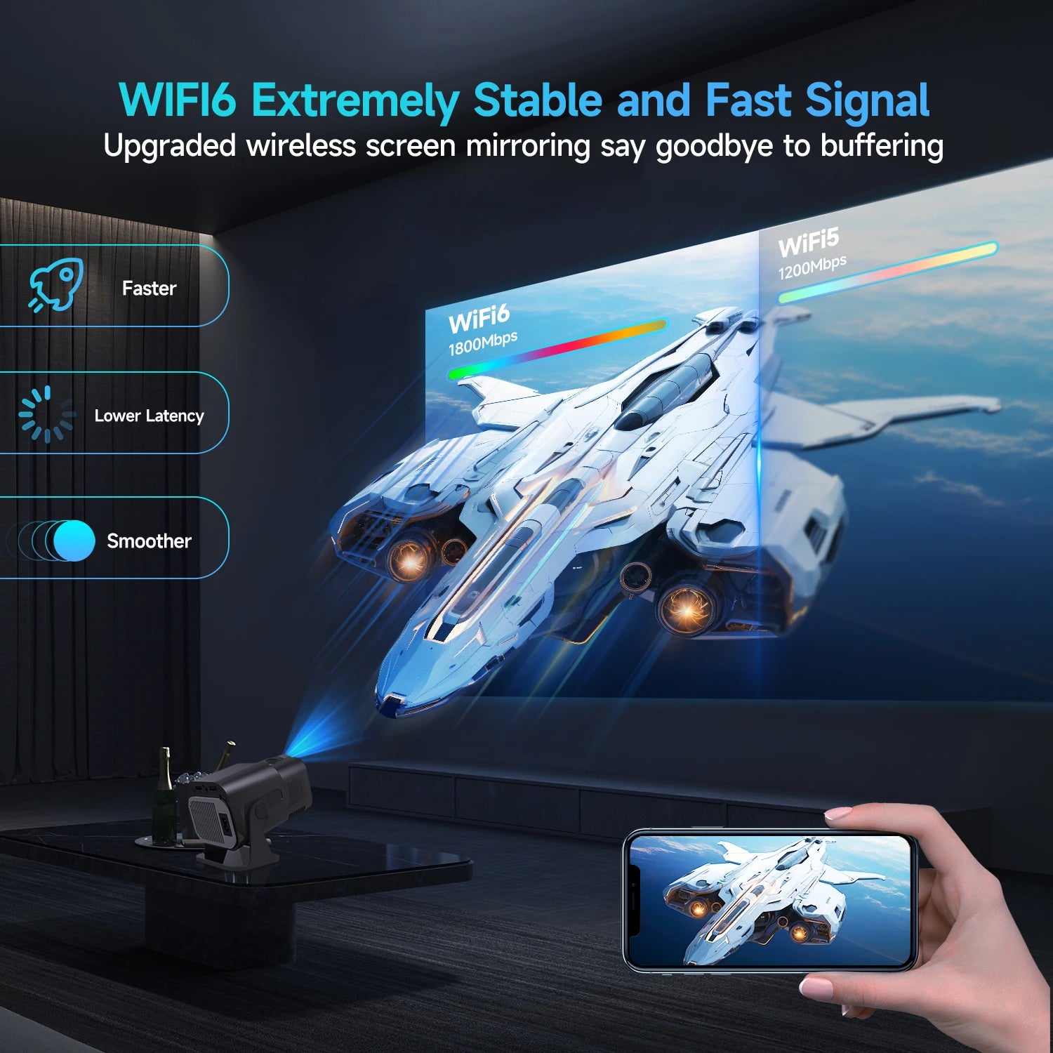 Magcubic HY320 Visioon Mini Projetor - Cinema 4k