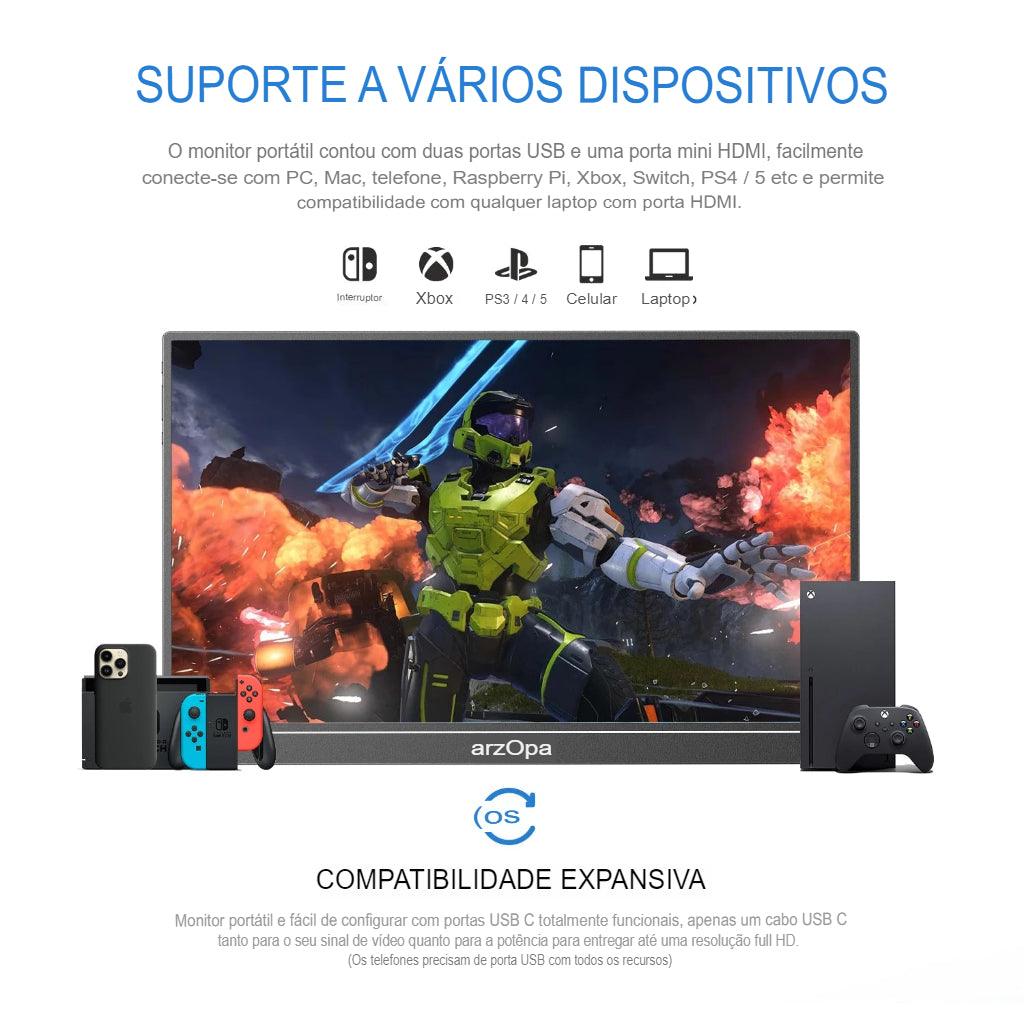 Monitor Portátil 15'6 FHD 1080P Prático®