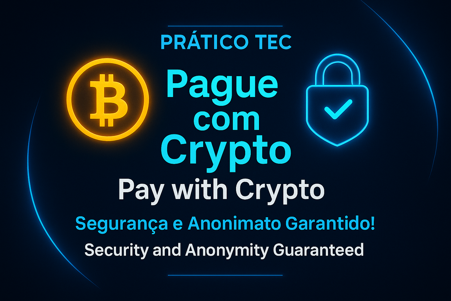 Banner mobile 9:6 para Prático Tec com pagamento em Bitcoin