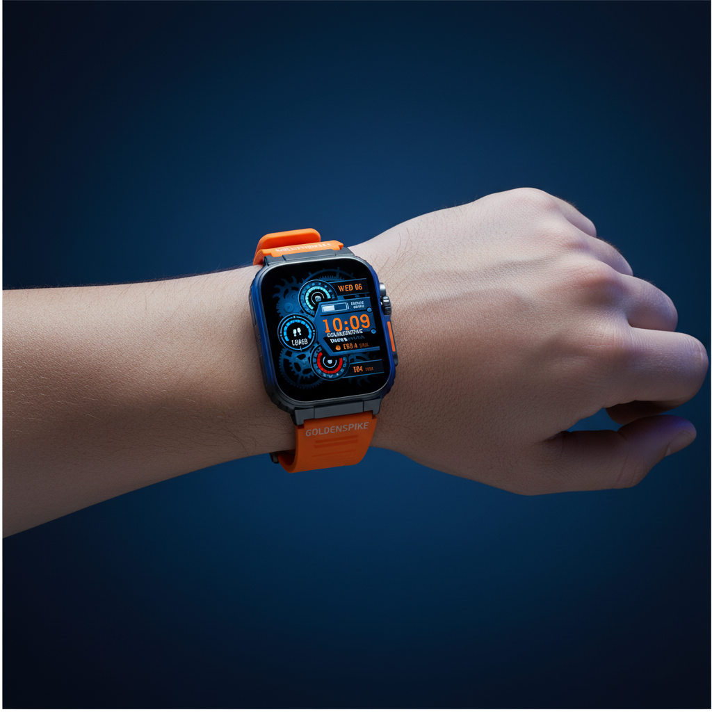 Visioon Ultra Ai3 Orange Band on Wrist